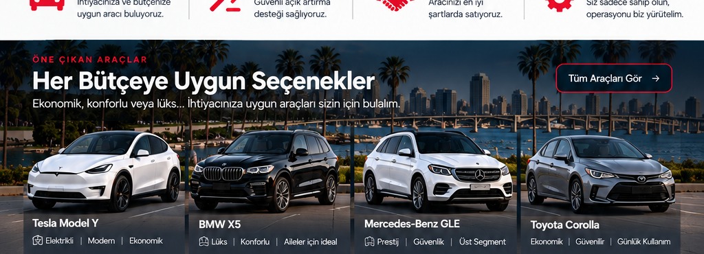 Farklı araç seçenekleri